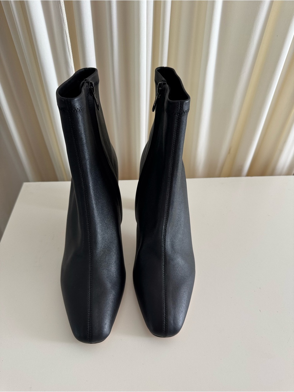 Paige Pax Block Heel Bootie Black Ankle Boot Size 8 NEW Fall Winter - Picture 2 of 9